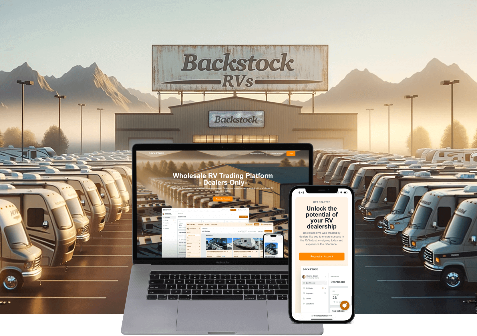Backstock homepage